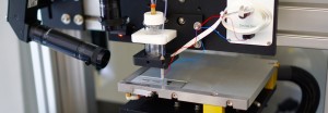An inkjet printer printing a nanowire layer